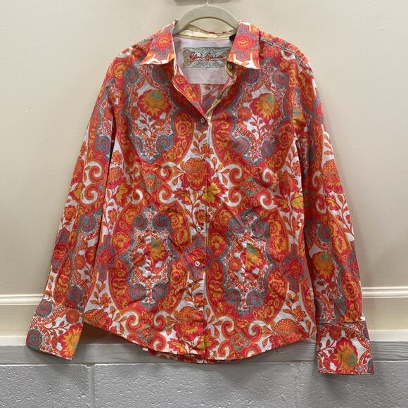 Robert Graham women’s size large Paisley, print button-down shirt - Picture 1 of 5